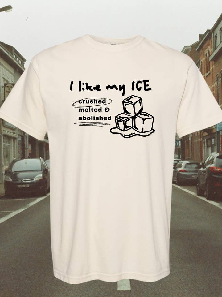 Fundraiser Anti-ICE I Like My Ice Crushed Graphic Tee for wholesale by Uncommon Wild
