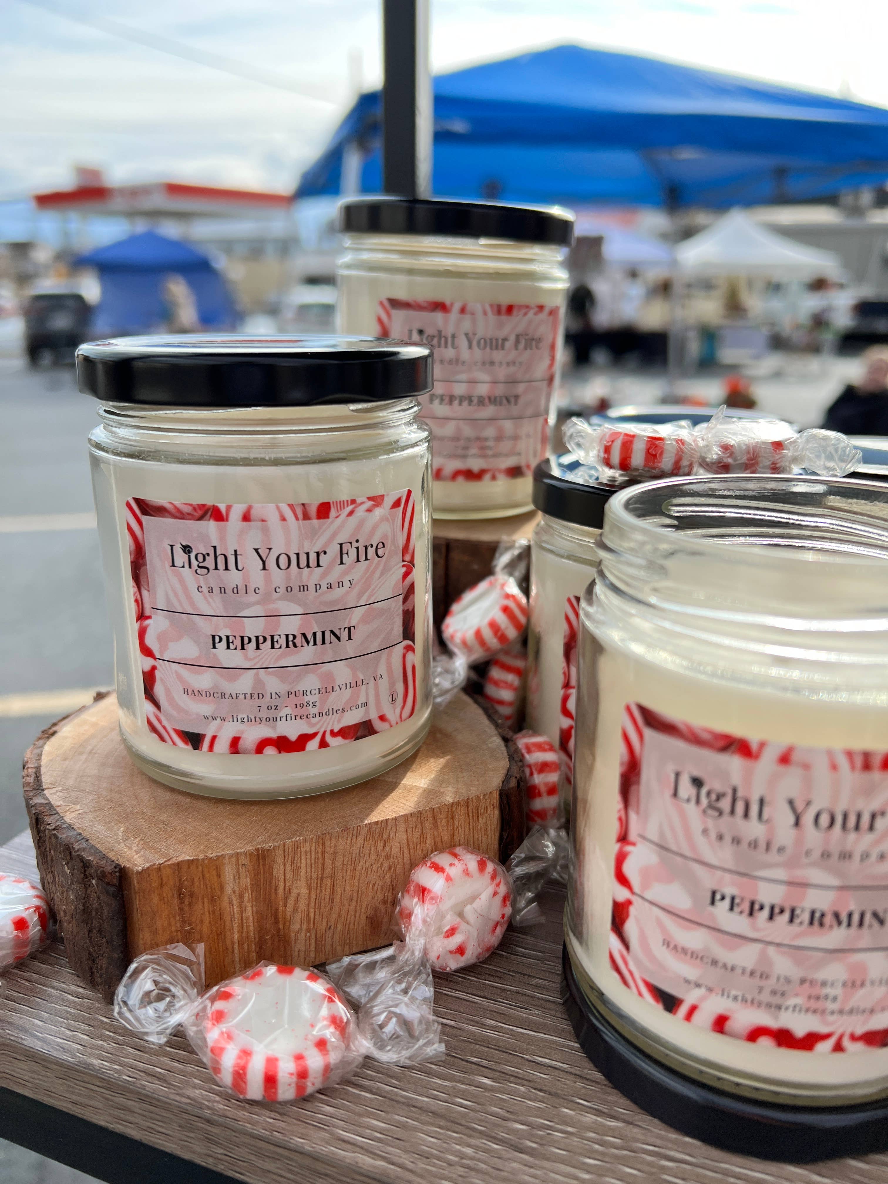 Light Your Fire Candle Co - Wholesale Jar/Filled Candle - Peppermint Candle1