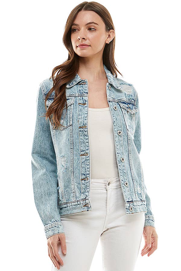 patrol jeans - Wholesale Denim Jacket - Women's - Ladies Denim Jacket with Distressed7