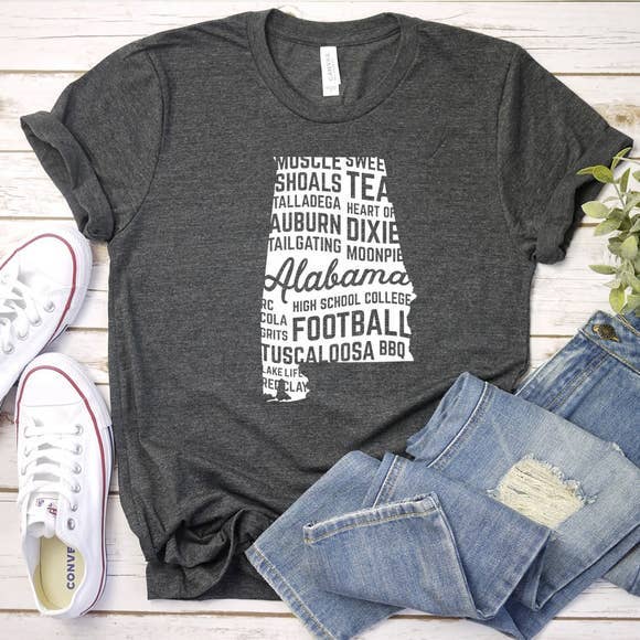 Alabama State Love Graphic Tee for wholesale by McCarty Branch Company
