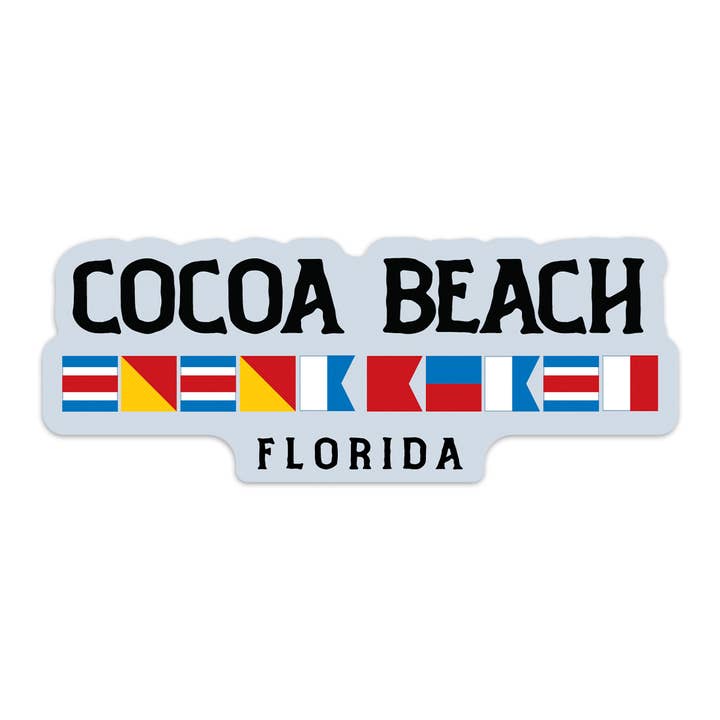 Cocoa Beach Florida Nautische Vlaggen Mini Sticker 20 st voor wholesale door RetroPlanet