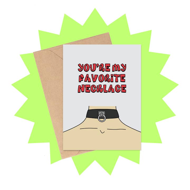 Siyo Boutique - Wholesale Anniversary card - You're My Favorite Necklace - NSFW Anniversary Love Card1