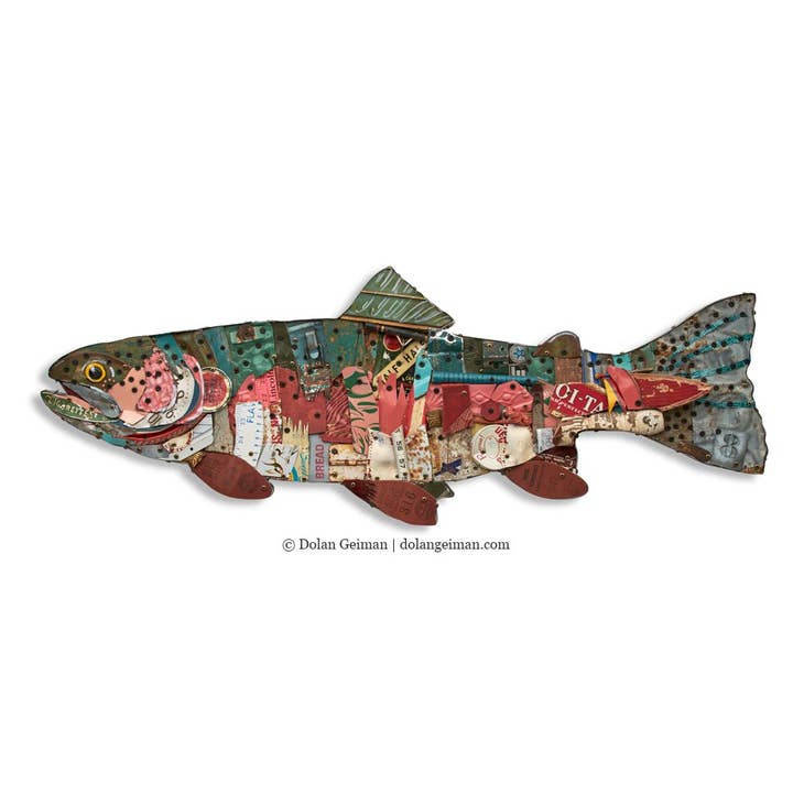 Décoration Murale | Art Mural de Truite | POISSON TROPHÉE (TRUITE ARC-EN-CIEL) pour la vente par Dolan Geiman