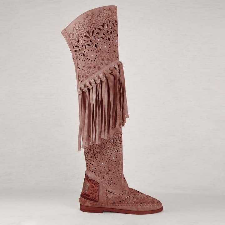 Karma of Charme - Vente Bottes – femme - Bottes femme TOO BAD C en suède à mi-cuisses3