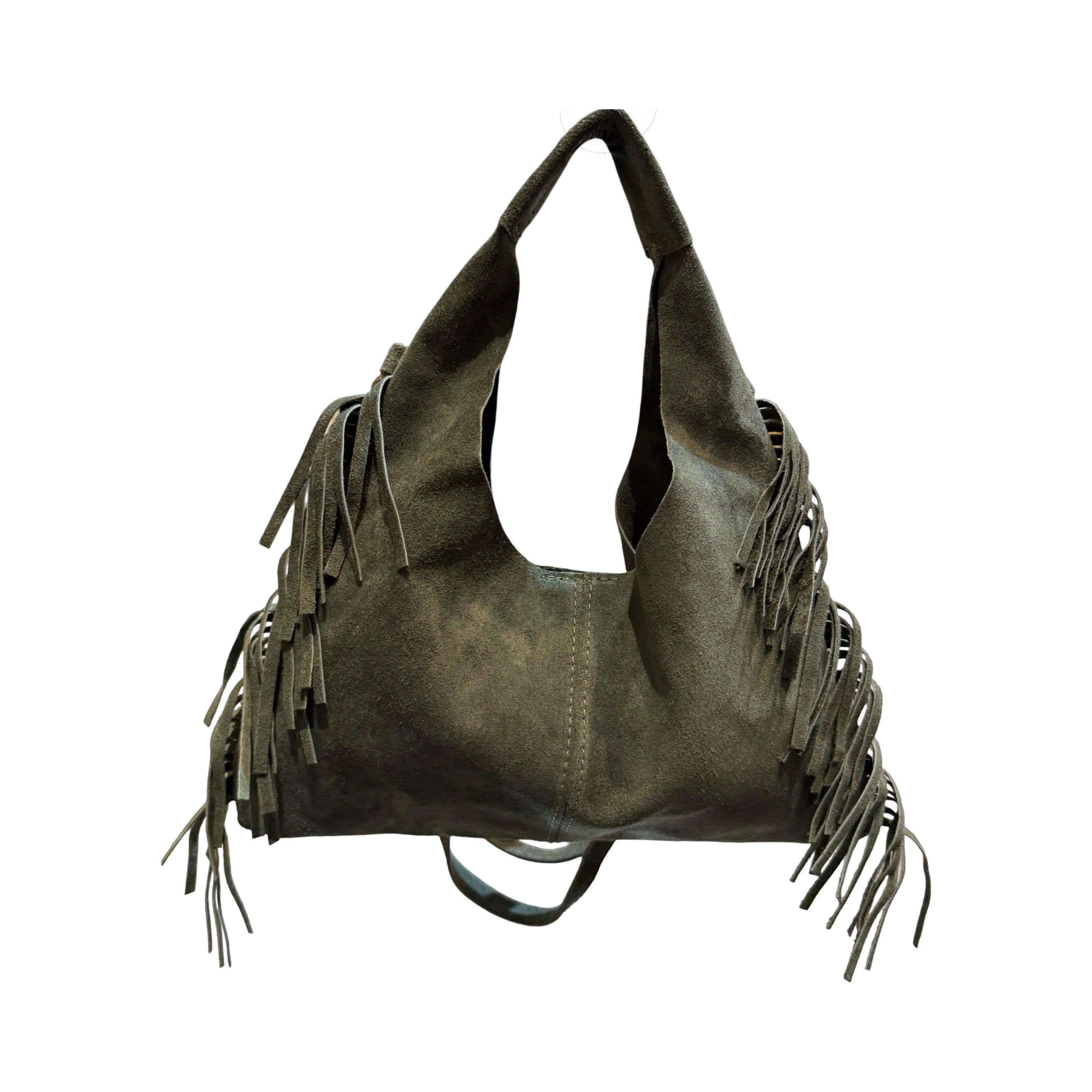 Louisa lee - Wholesale Shoulder Bag - Women's - SUEDE LEATHER CROSSBODY BAG MARCO FRINGE4