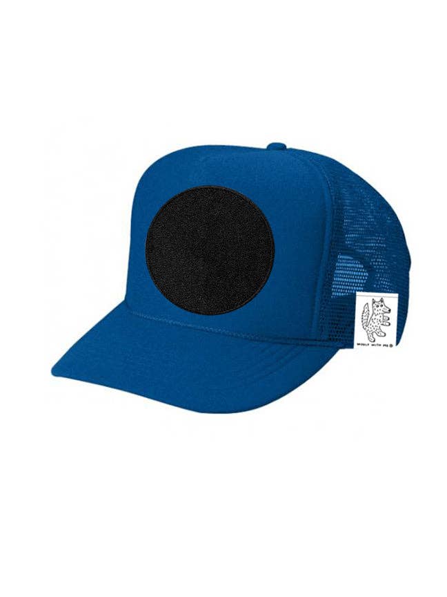 KIDS Customizable Trucker Hat, Patches Sold Separately (Blue) for wholesale by WOOLF WITH ME®