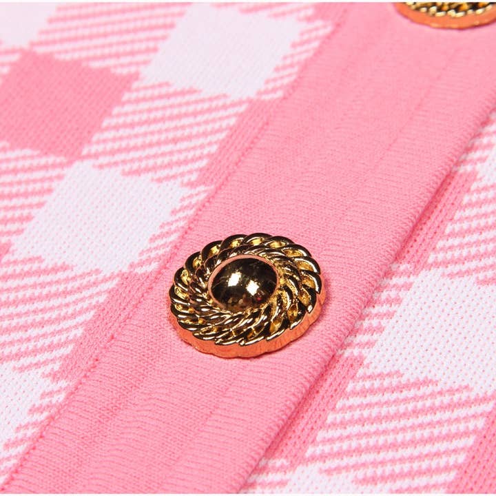 Productseeker - Wholesale Cardigan - Women's - JK071 Chic Plaid Cardigan Jacket - Autumn Essential19