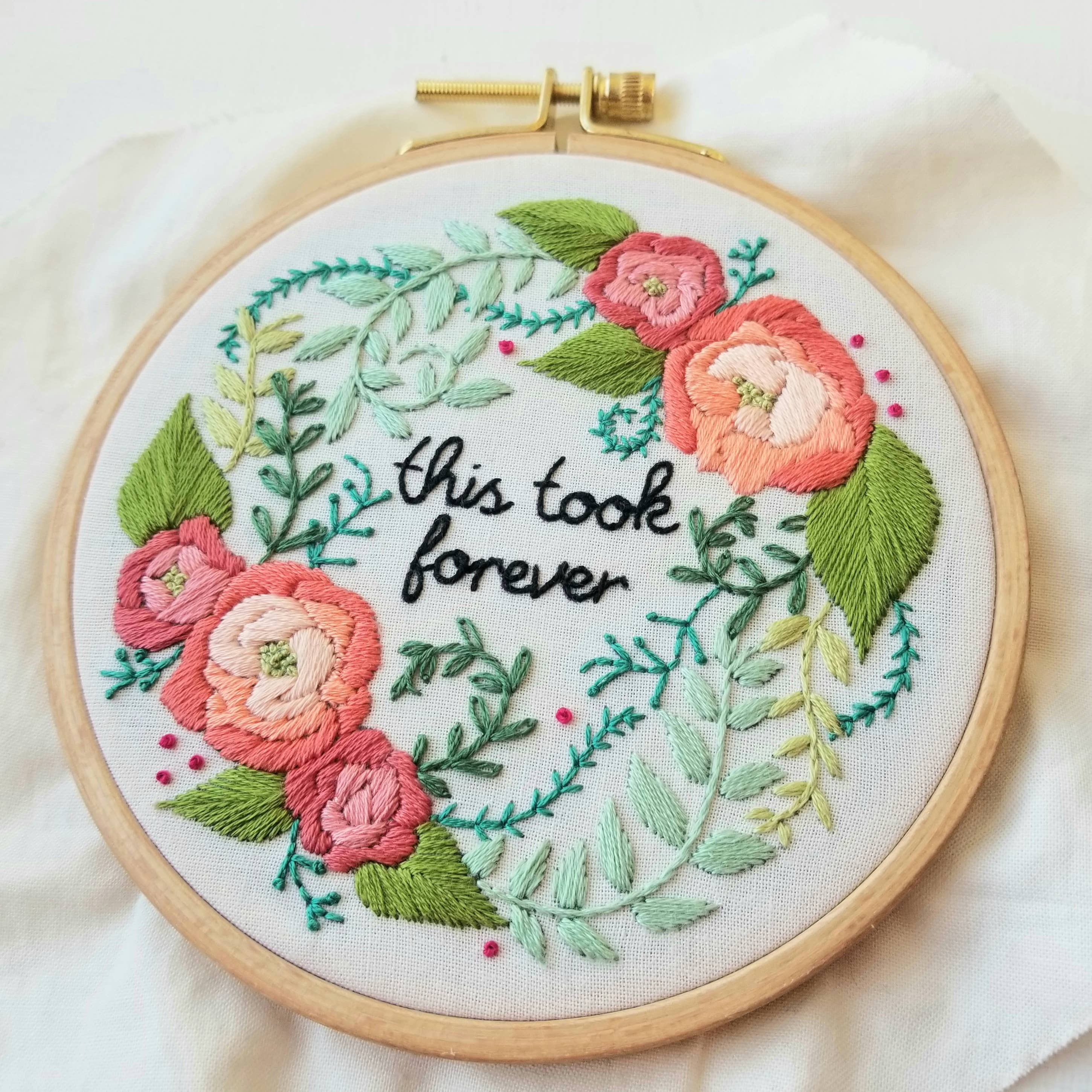 Jessica Long Embroidery - Wholesale Embroidery/Cross Stitch Supplies - Delicate Roses Beginner Embroidery Kit4
