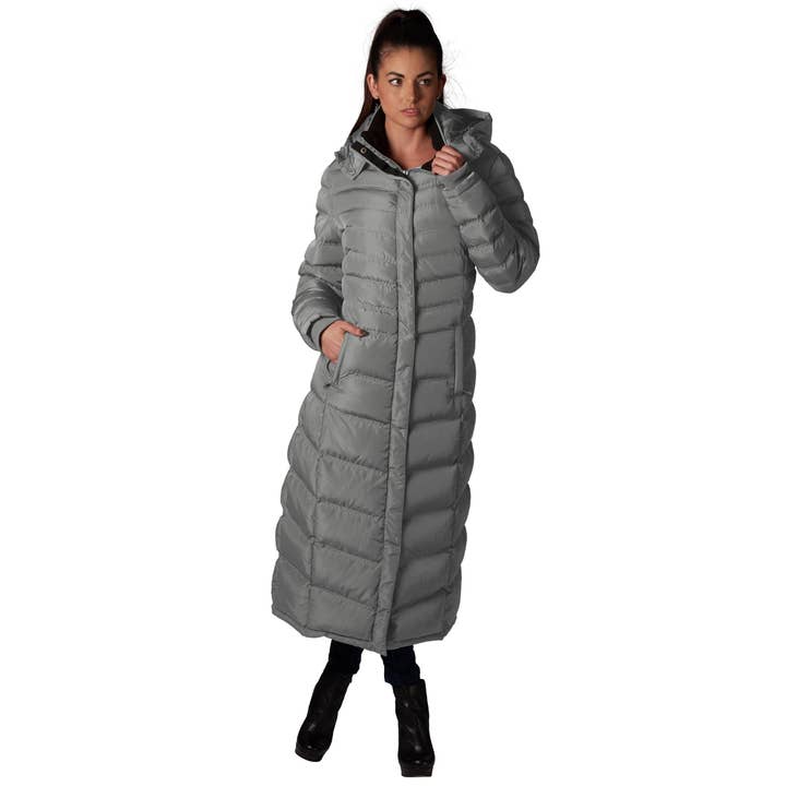 ELORA Full-Length Puffer Coat for Women - Stylish Winter Maxi Coat (47 Inch) for wholesale by The Whole Shebang