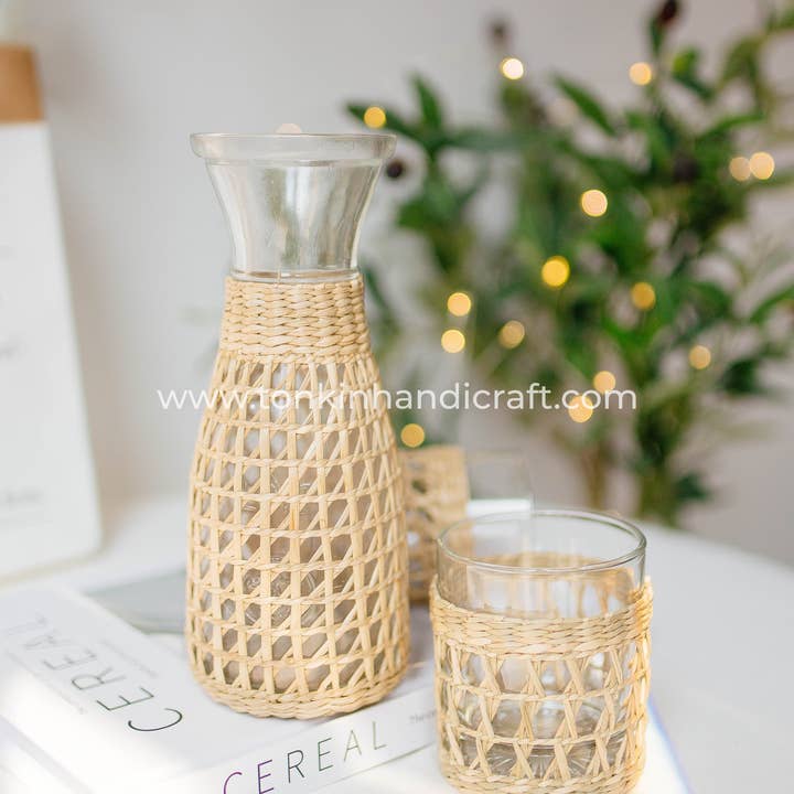 Tonkin Handicraft - Wholesale Pitcher - Seagrass-Wrapped Pitcher3