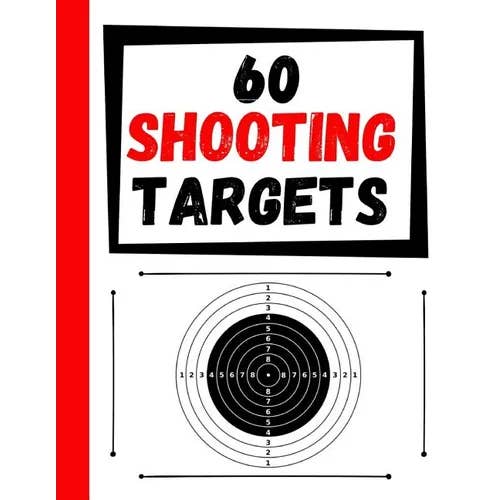 Books by splitShops - Wholesale Sports & Recreation - 60 Shooting Targets: Large Paper Perfect for Rifles / Firearms / BB / AirSoft / Pistols / Archery & Pellet Guns - Paperback