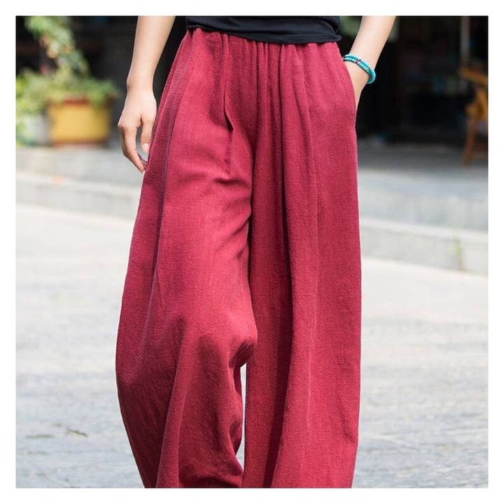 UZ Wholesale Store - Wholesale Pants - Women's - Solid Color Loose Wide Leg Pants3
