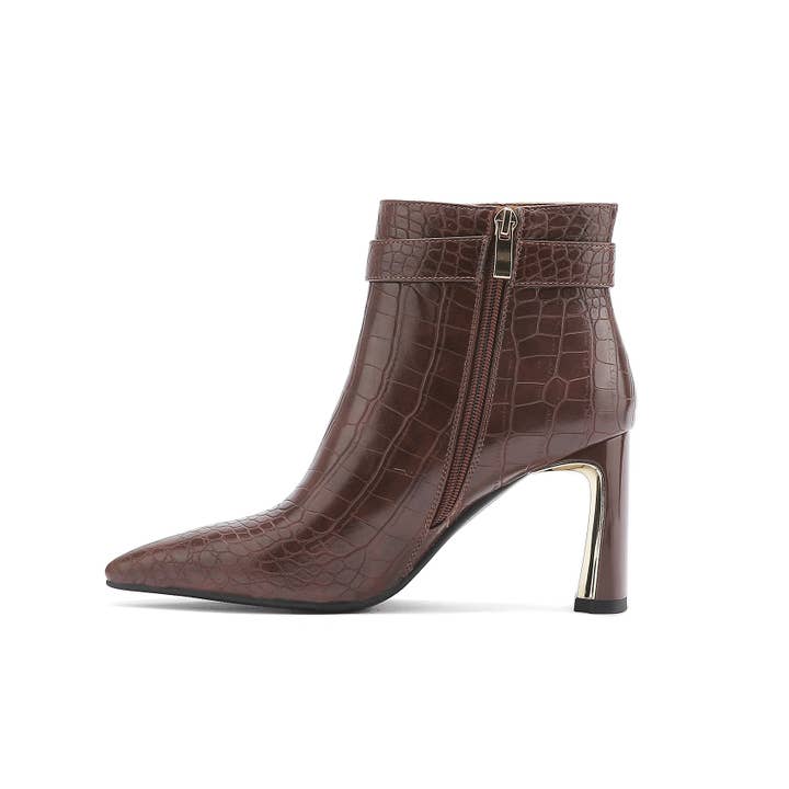 LADY COUTURE - Vendita all'ingrosso Stivaletti - Donna - Stivaletto con tacco in metallo e stampa Groovy Croco16