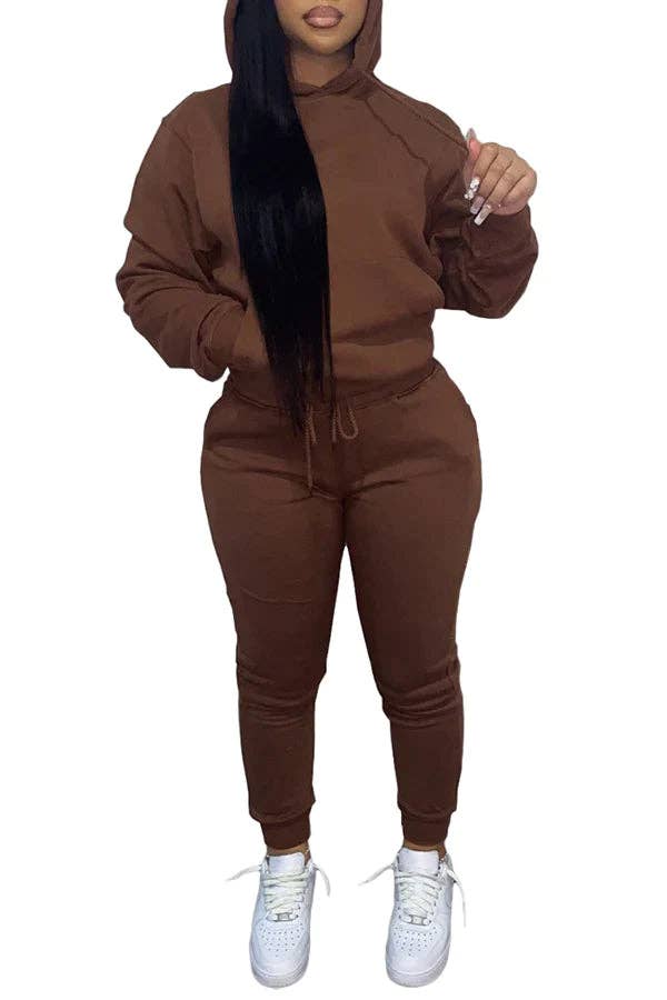 MB Fashion Wholesale - Vente Ensemble de vêtements d'intérieur – femme - Ensemble de jogging confortable et décontracté MB FASHION avec sweat à capuche 274R3