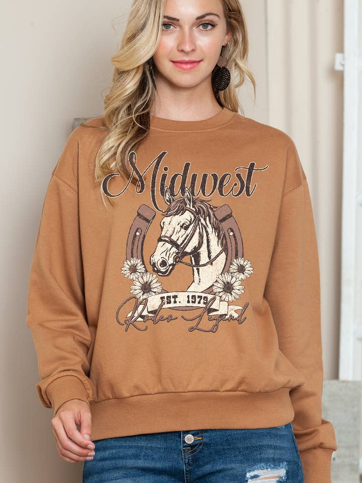 Sweat-shirt ras du cou BT2265 SC MIDWEST pour la vente par BouTeeQue Closet