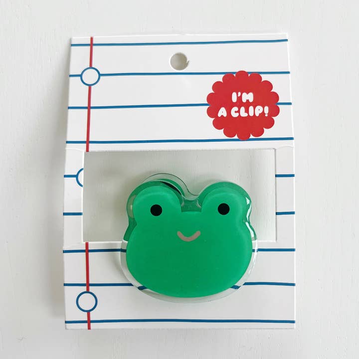 Journal Clip | Acrylic Clip: Frog for wholesale by The Paper + Craft Pantry