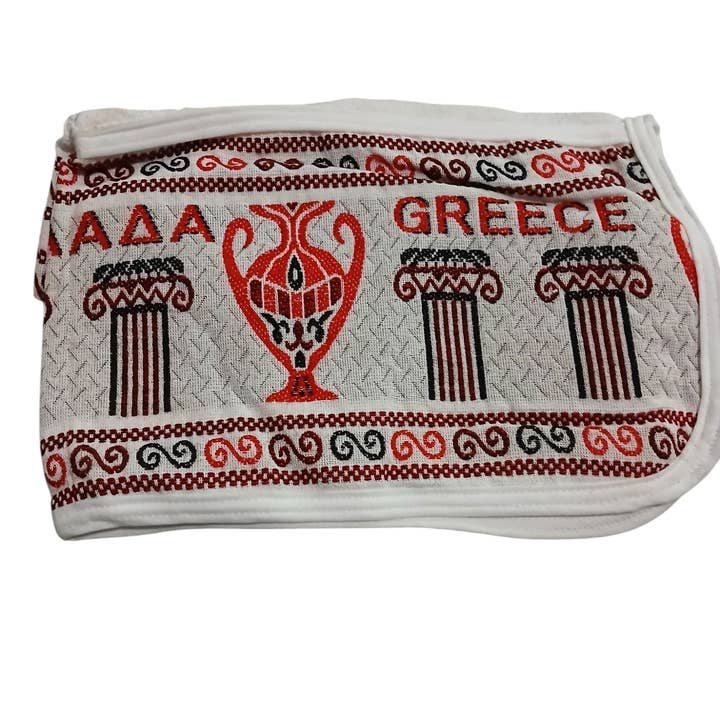 2 Greeks Inc - Wholesale Apron - Red & White Woven Greek Apron1