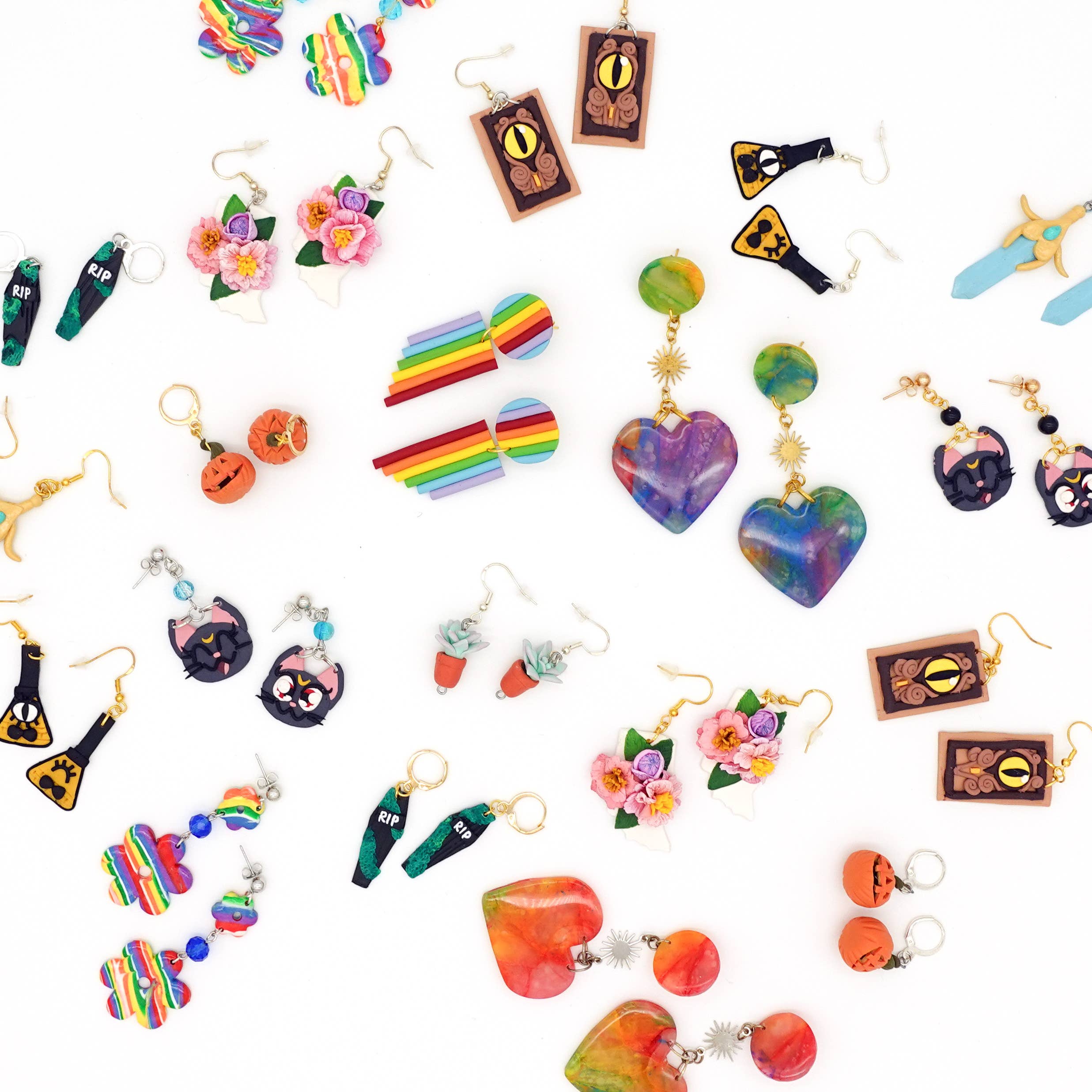 Two Cats Creatives - Venta al por mayor Pendientes colgantes - Pendientes hechos a mano Luna Sailor Moon  7