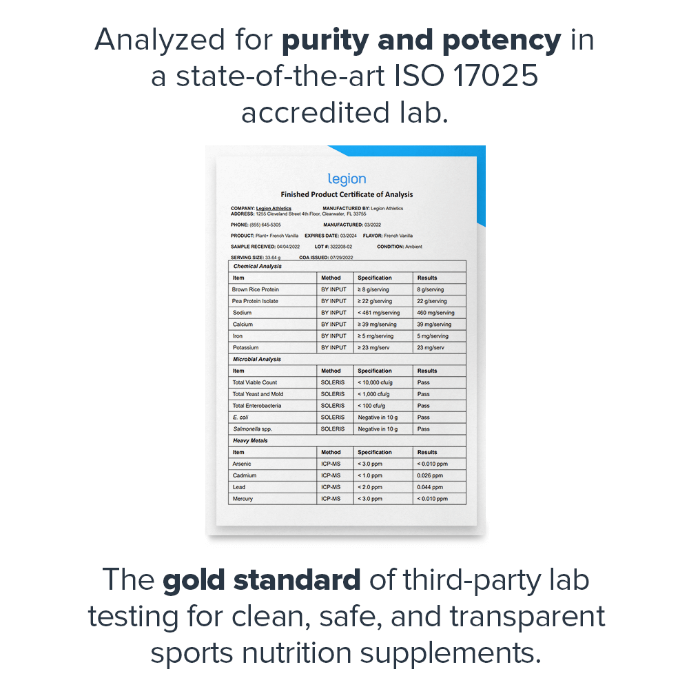 Legion Athletics, Inc. – wholesale Protein/superfood powder – Legion Plant+ Vegan Protein Powder - 20 Servings (Apple Pie)3