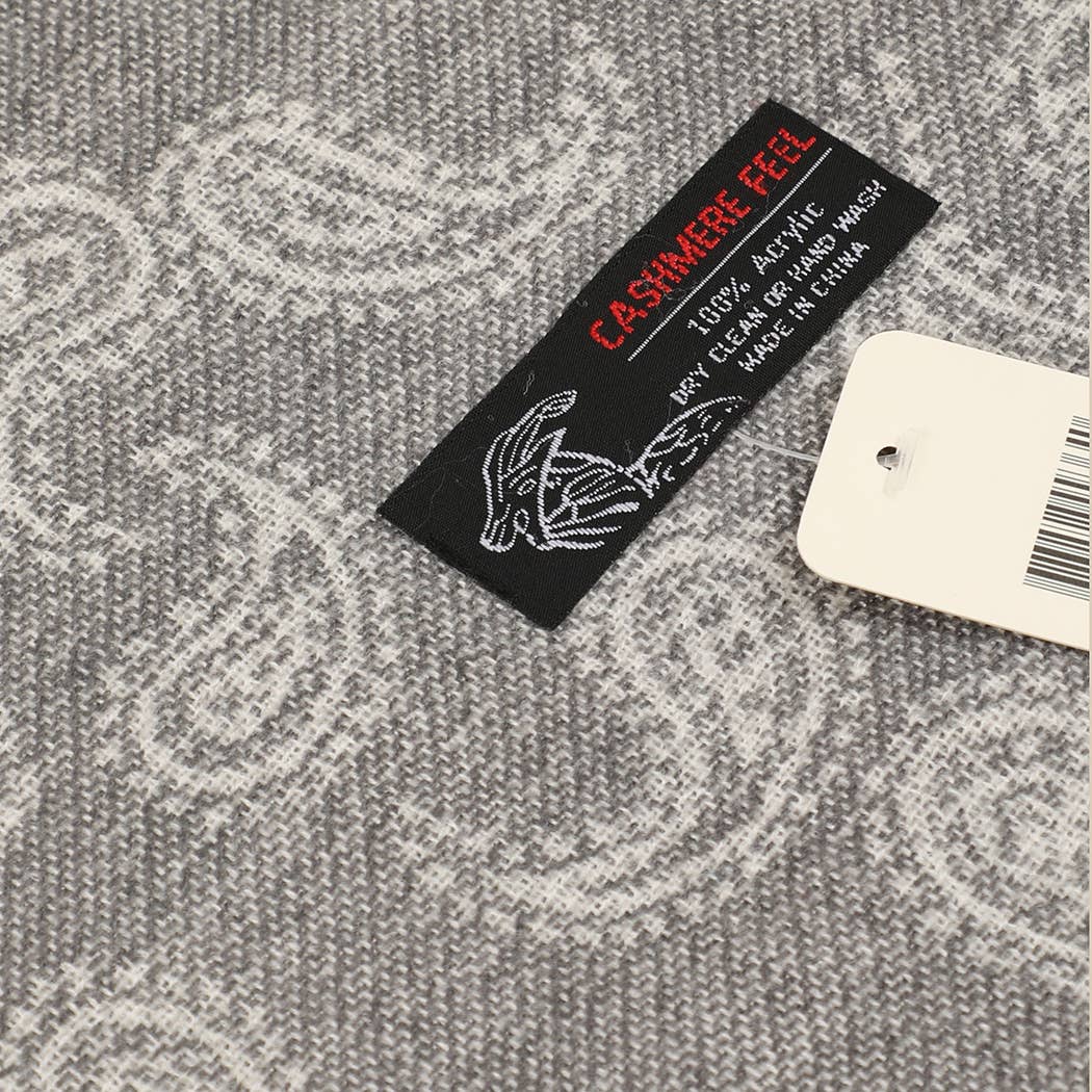 Fashion City - Wholesale Scarf – Women's - Cashmere Feel Soft Scarf with Paisley Design8