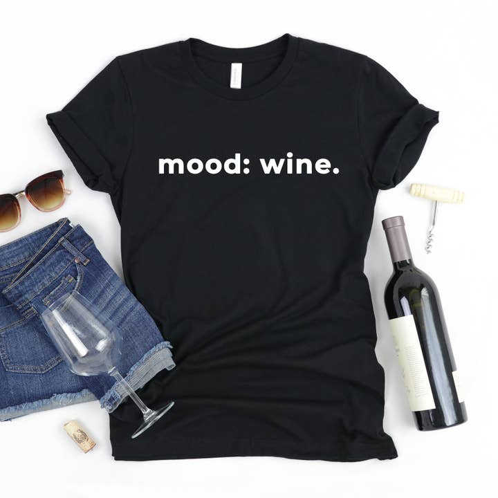 Mood: Wine T-Shirt for wholesale by Light & Shine