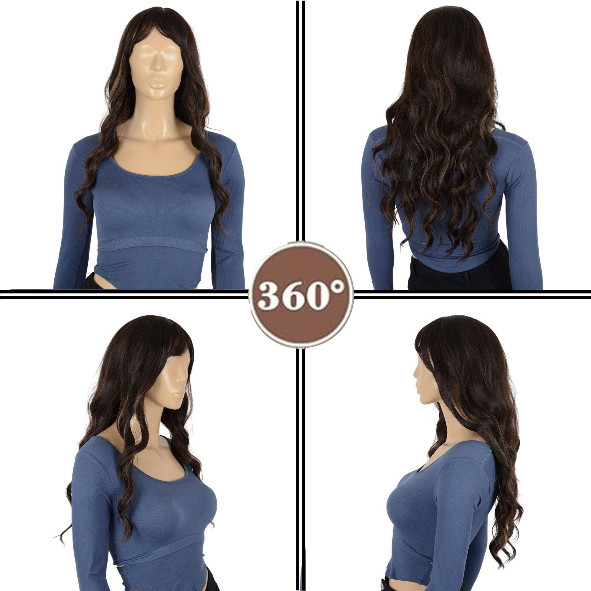 AK Brand - Wholesale Wig/Hair Piece - Long White Blonde Synthetic Wig with Bangs18