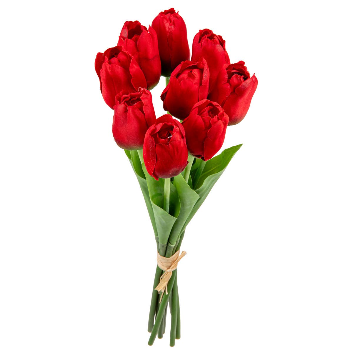 Eleganza Floral – wholesale Artificial flowers – Tulip Bunch x 9 Red1