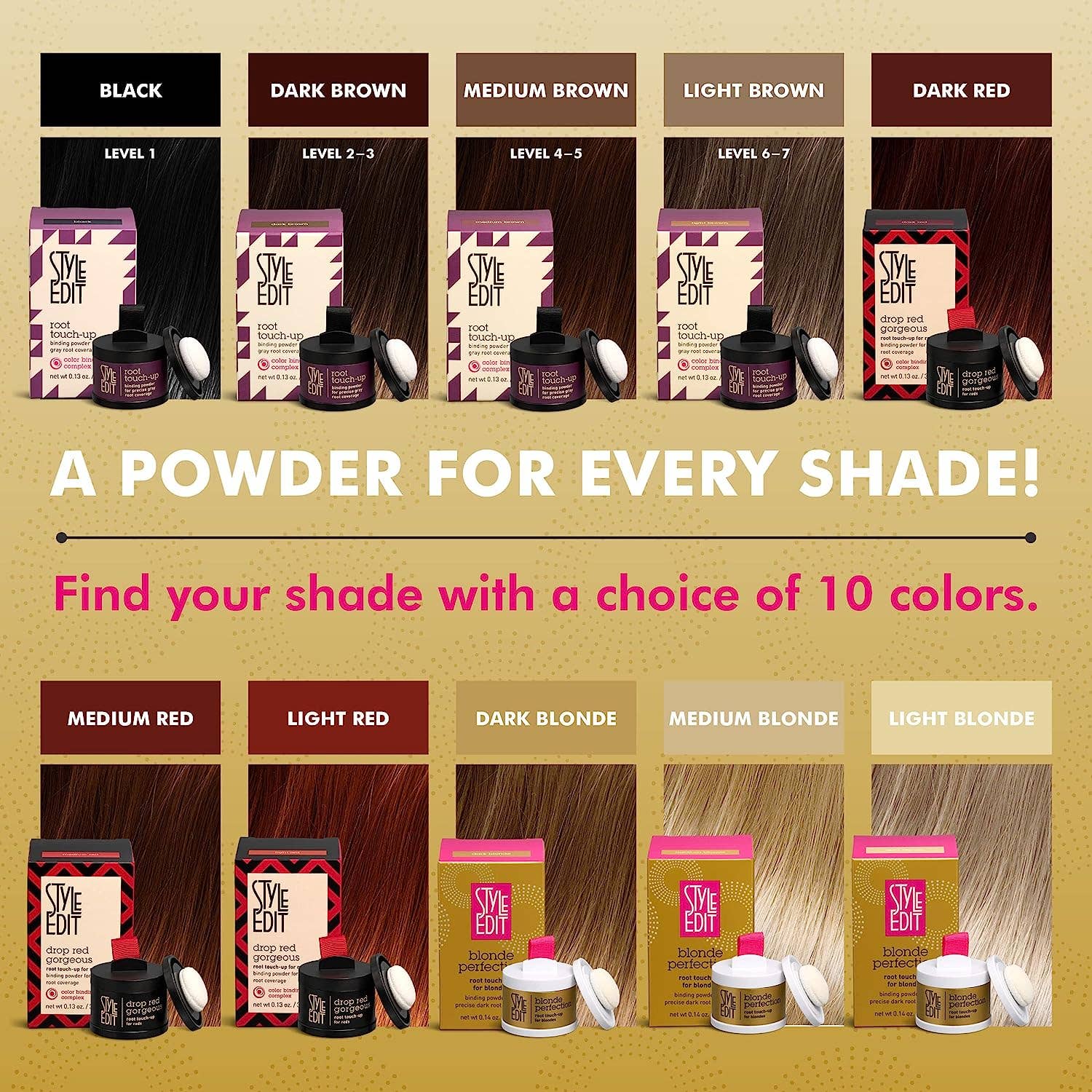 Style Edit - Vente Coloration pour cheveux - Duo de Voyage Blonde : Poudre de Retouche et Anticernes Format Voyage5