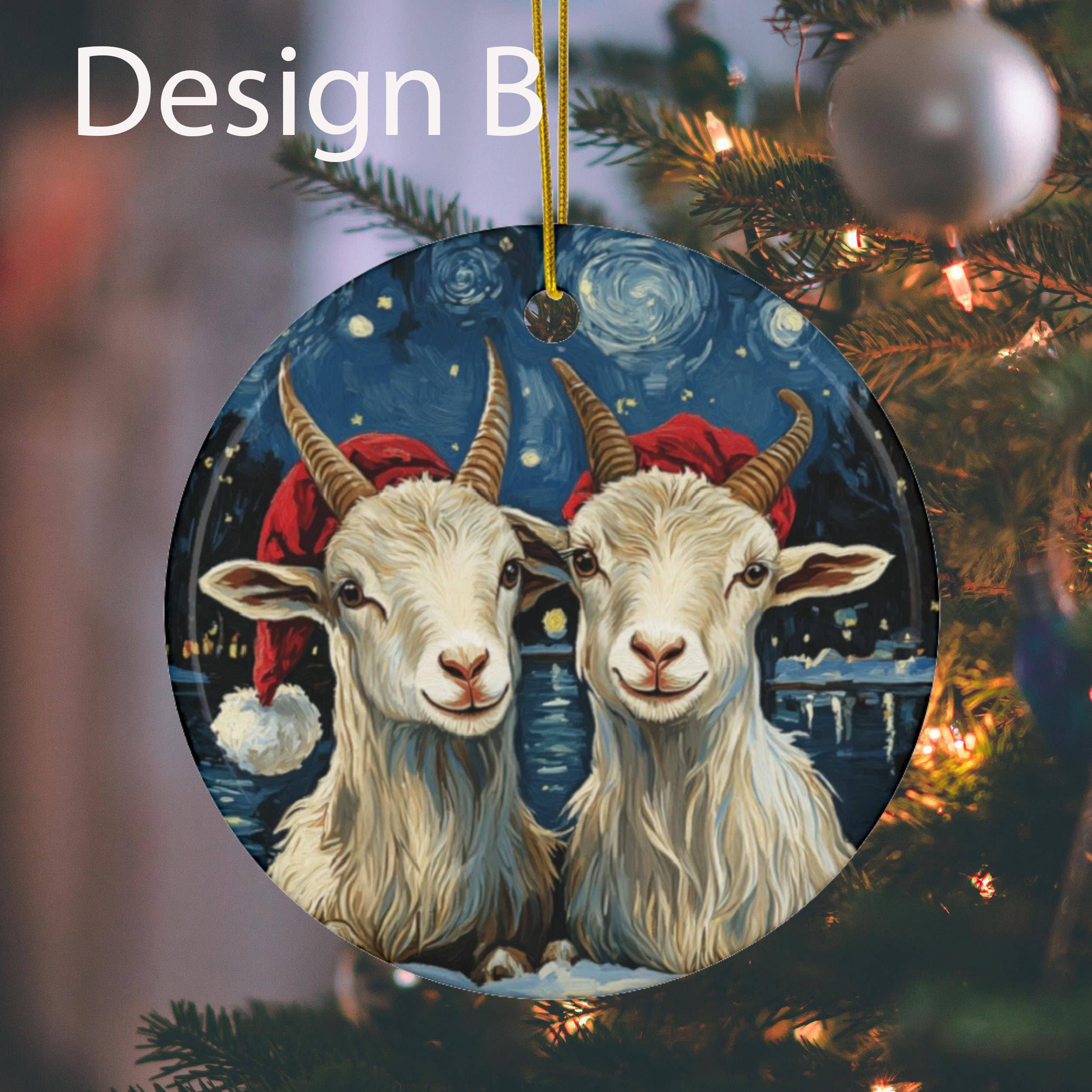 TMLECOM LTD – wholesale Ornament – Christmas Goat Xmas Tree Ornament, Goat Lover Keepsake Gift1
