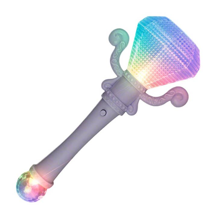 Blinkee.com, LLC - Wholesale Light-Up Toy - Kids & Baby - Diamond Jewel Scepter Wand with Color Changing Crystal Ball