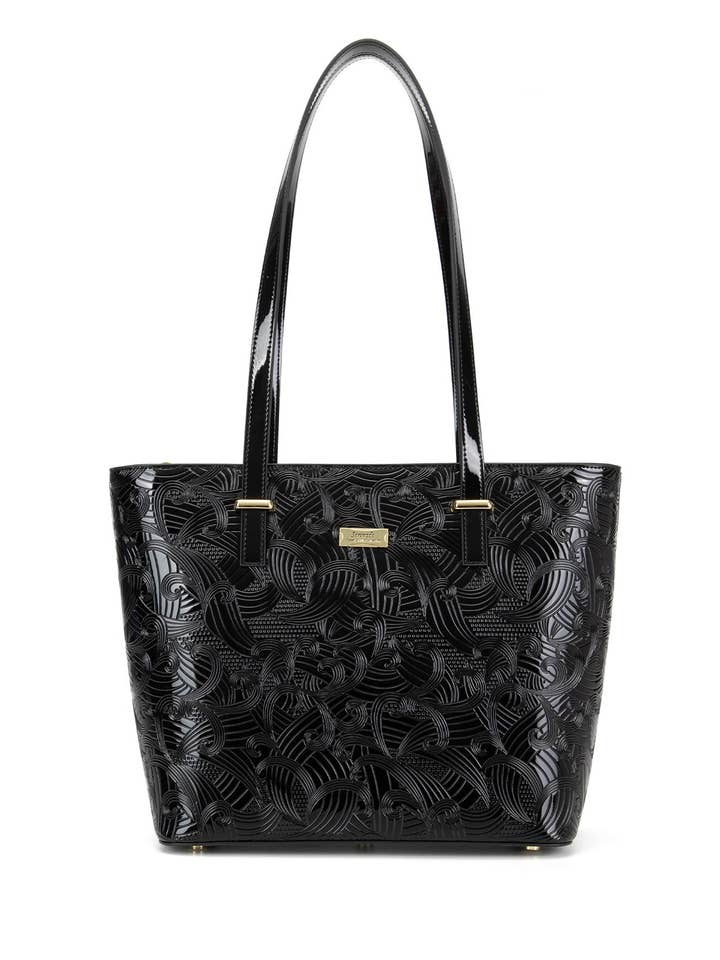 AMIRA LARGE LEATHER TOTE BAG- SF45-0817-BLK- NEW IN for wholesale by Serenade Beverly Hills Collection