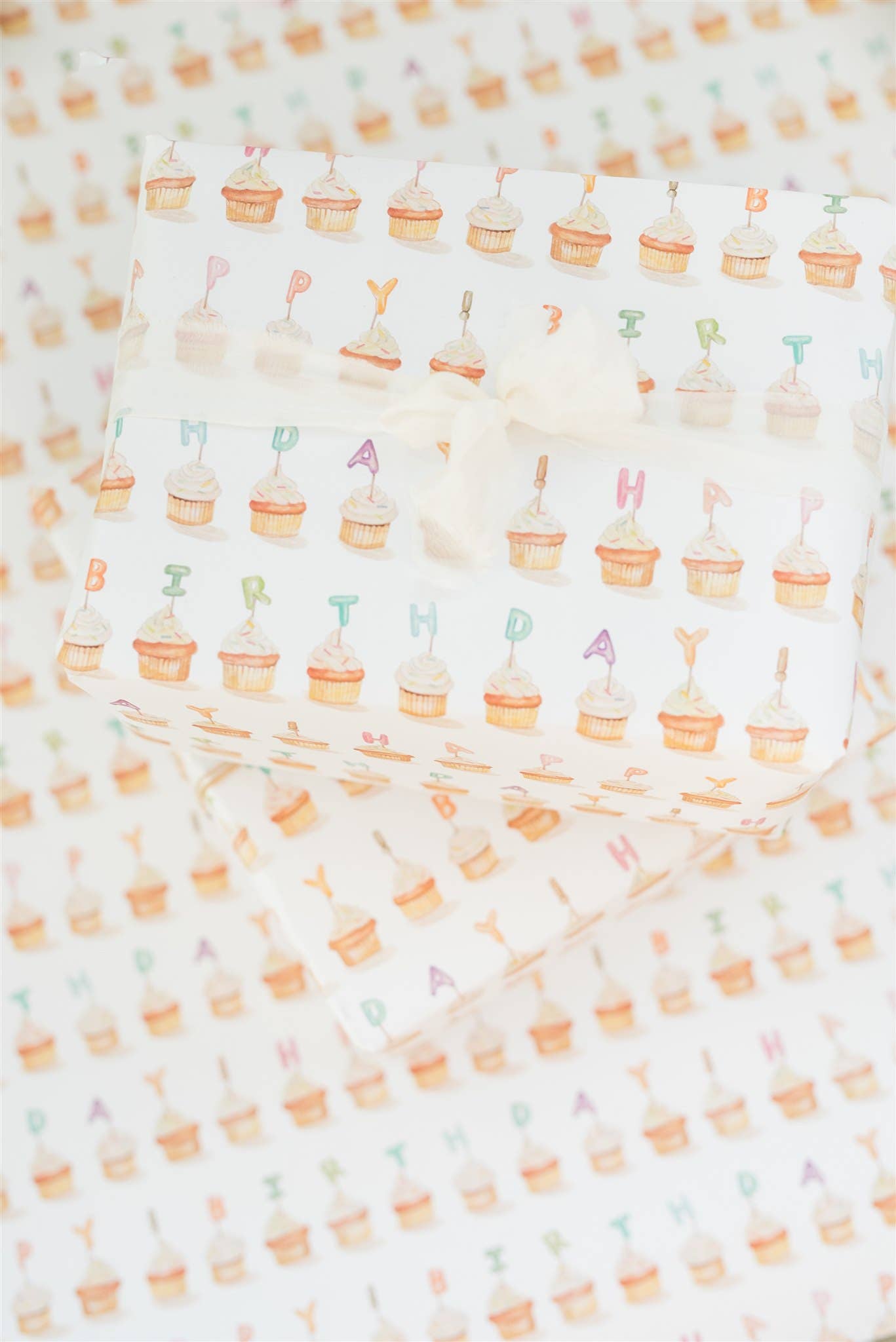 Lana's Shop - Wholesale Flat Wrap - Cupcake Happy Birthday Gift Wrap Sheet3