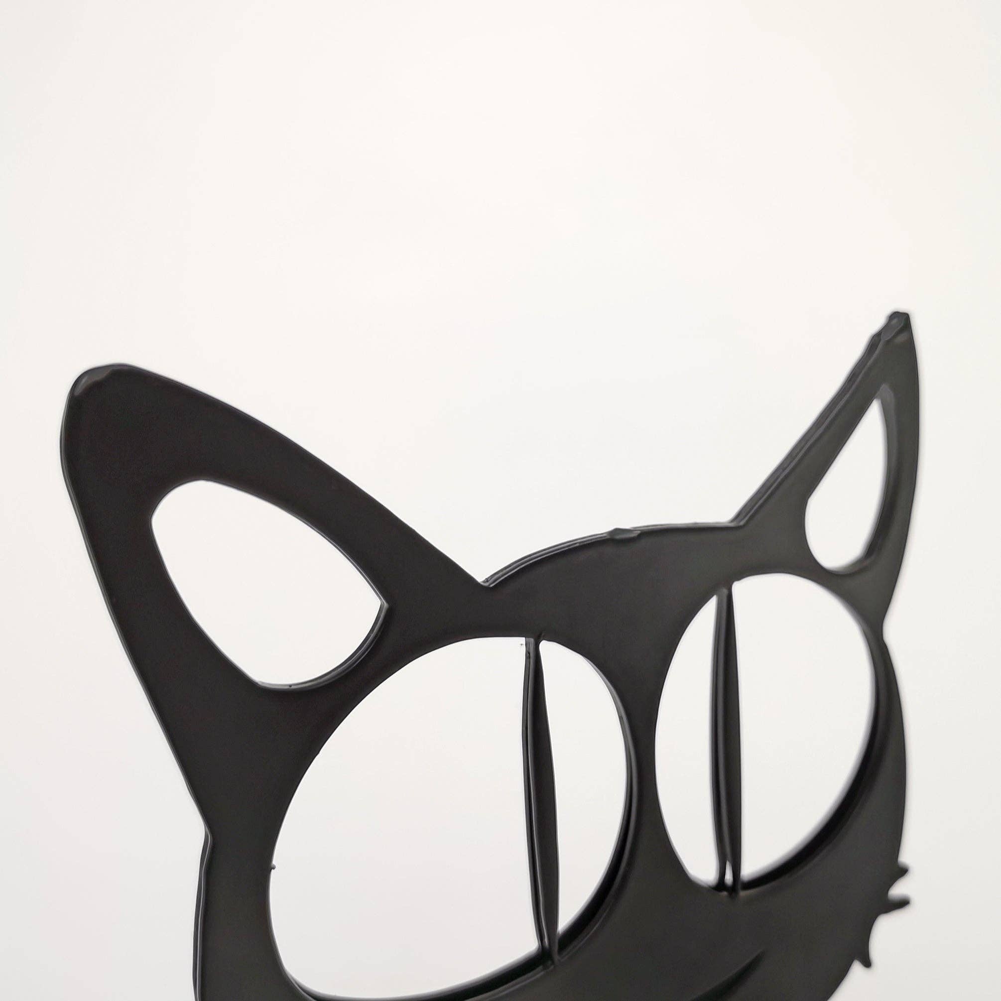 FIXTUREDISPLAYS – Engroshandel Pyntefigur – 4,6X4,9X0,4" Yndefuld Metal Kattekunst Moderne Interiører med Elegance 21940-804