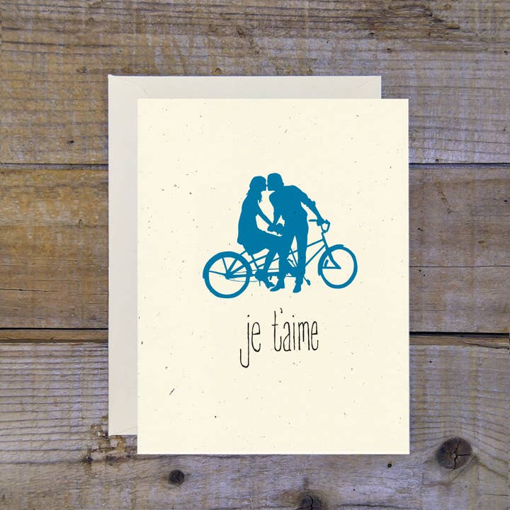 Je T'aime Card for wholesale by Troy Cloth & Paper