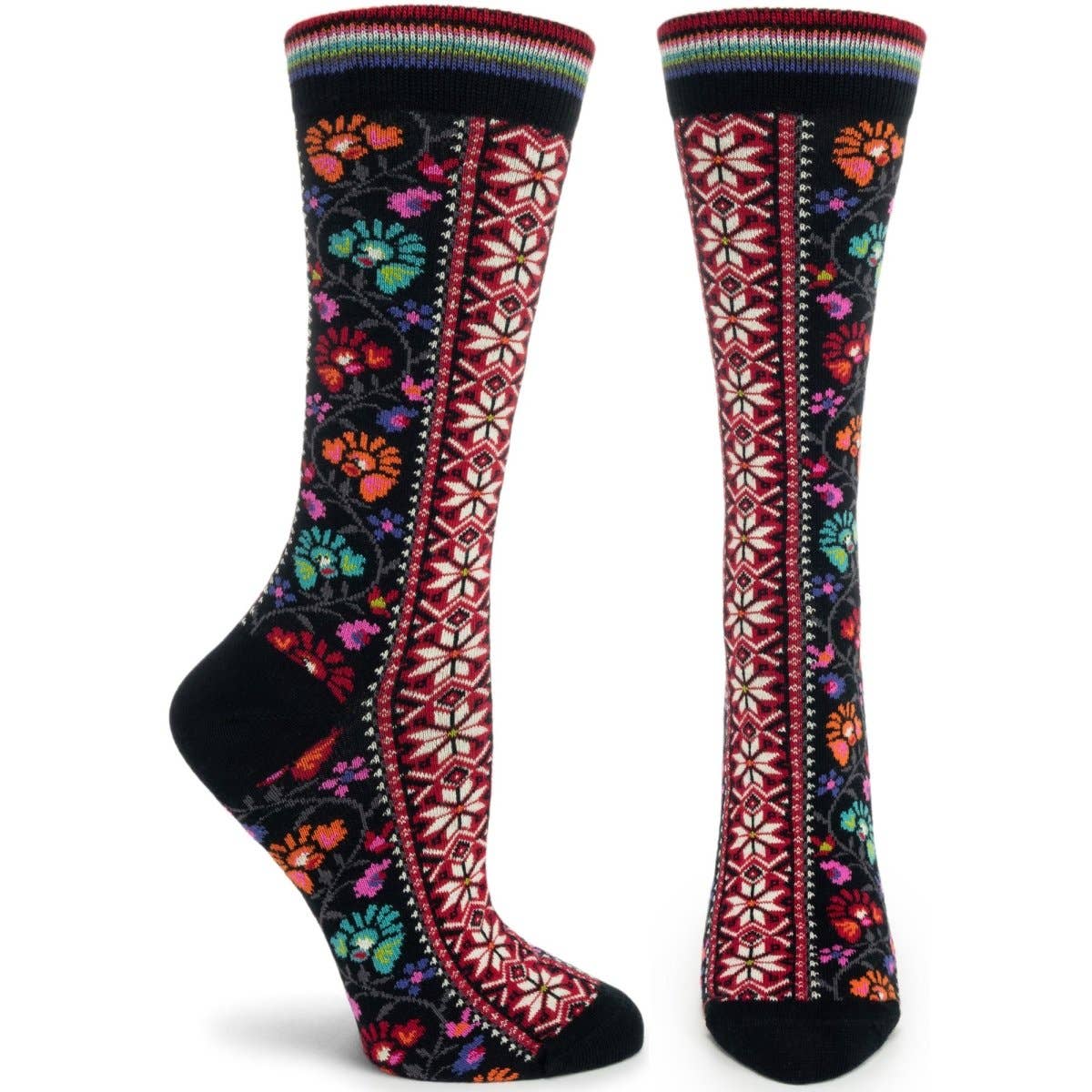 Scandinavian Specialties - Vente Chaussettes – femme - Chaussettes ras du cou Ozone à rubans floraux pour femmes2