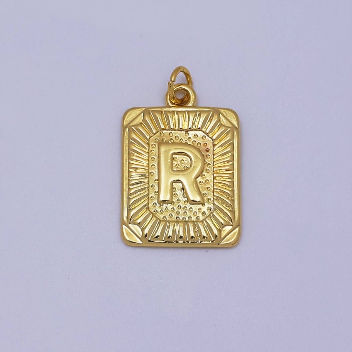 Aim Eternal - Wholesale Individual Charm/Pendant - 24k Gold Filled Initial Tag Letter Charm A - Z Alphabet Letter Tile Charm Pendant Personalized Charm for Designer Inspired Necklace Jewelry Making A716~A72817