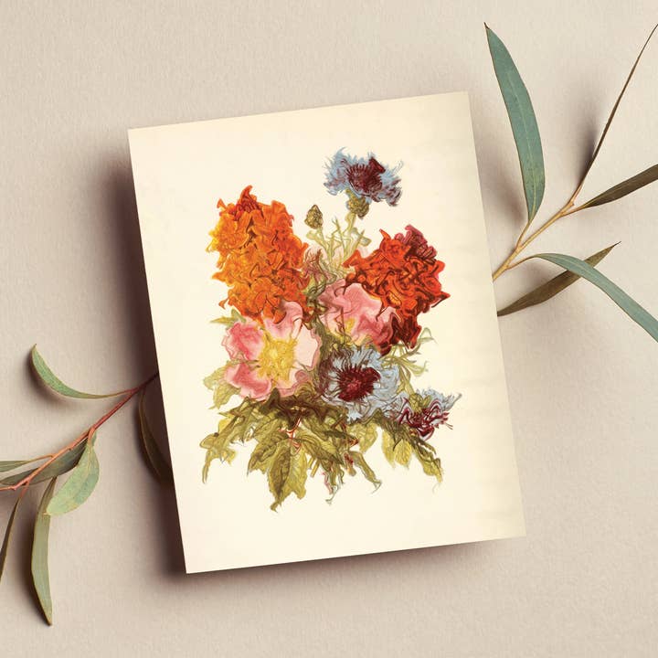 Vintage Flowers Card for wholesale by The Galek Sea