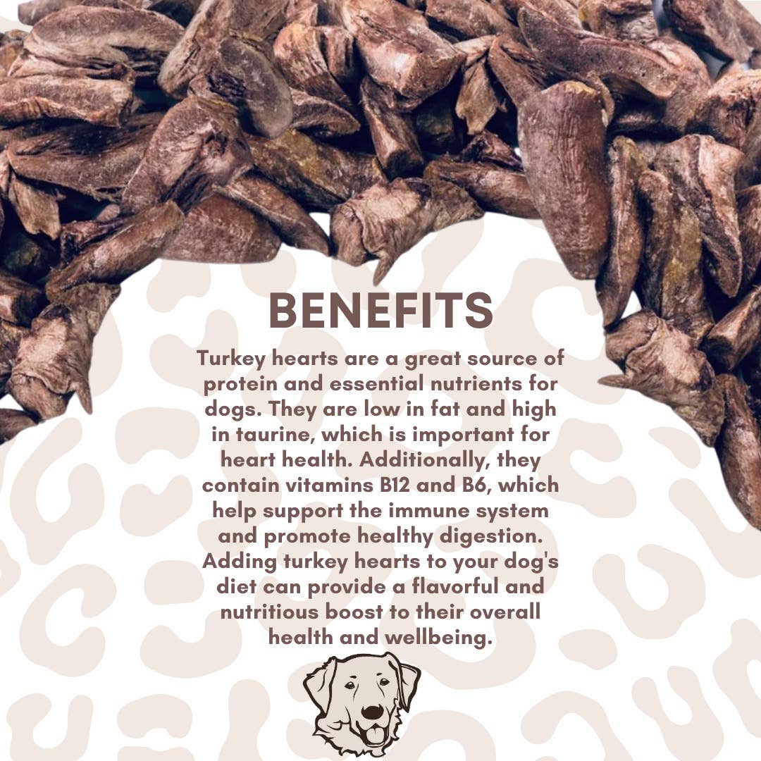 Live Pawsitive - Wholesale Pet Treats - Dog - Freeze Dried Turkey Hearts, treat for dogs & Cats, 3OZ1