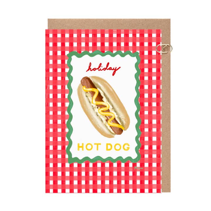 Holiday Hot Dog Card for wholesale by Meloo