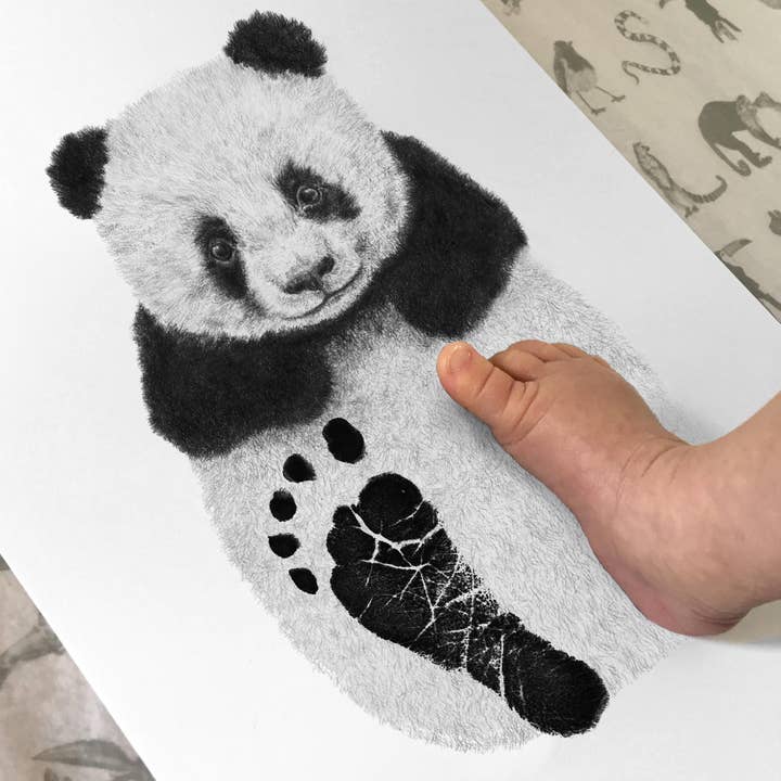 Lucy Coggle Designs – wholesale Hand & footprint kit – Child & baby – Baby Panda Footprint Kit