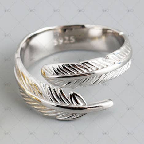 S925 zilveren fantasievormige ring in de vorm van een veer voor wholesale door Gioiellin - S925 Silver Jewelry