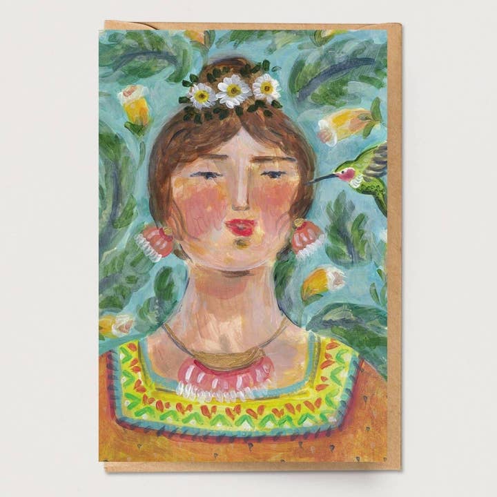 Biglietto Donna Colibrì per la vendita all'ingrosso da parte di Ingrid Press