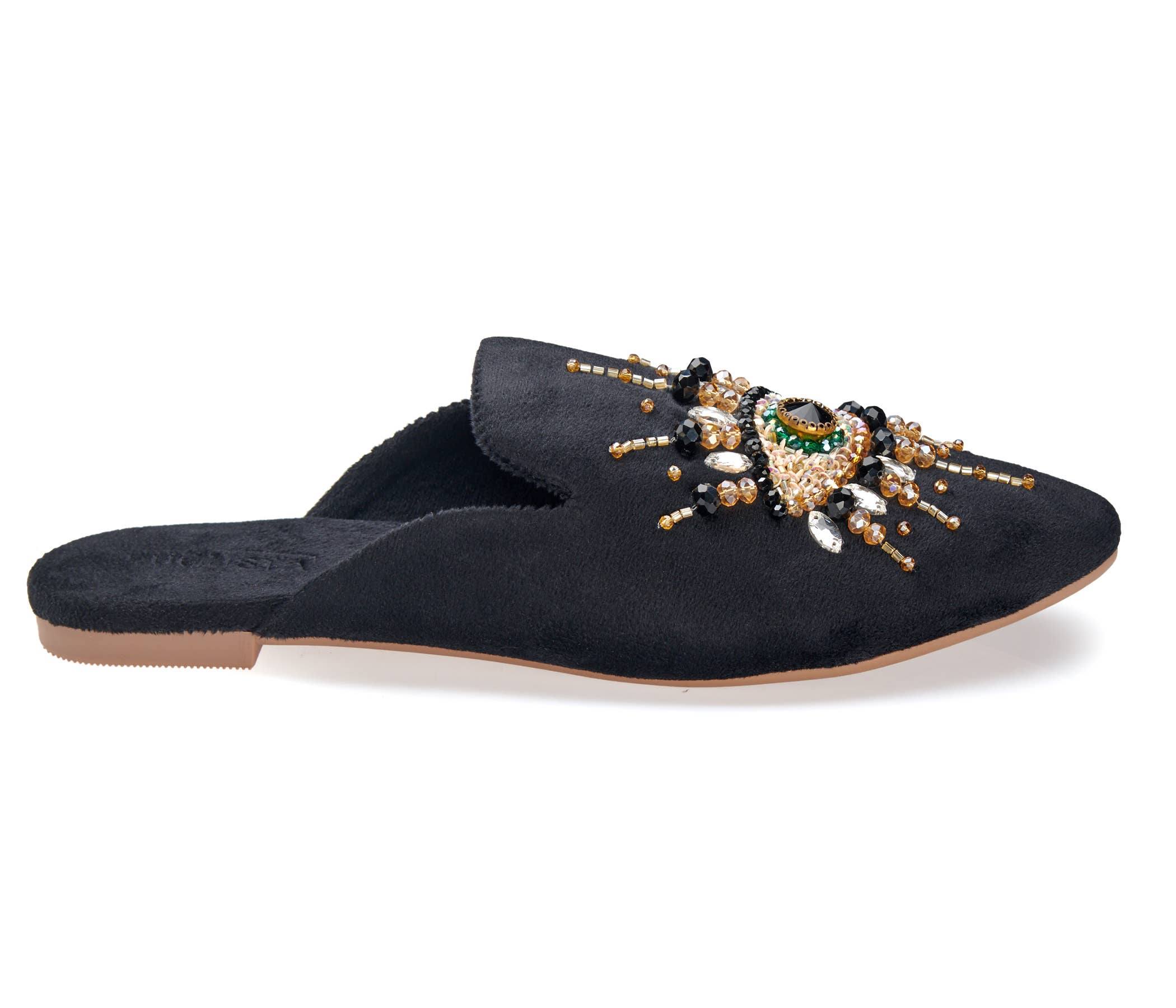 Fuchsia - Wholesale Mules - Women's - Pointed Toe Artisanal Good Eye Black Women's Mule Embroidery6