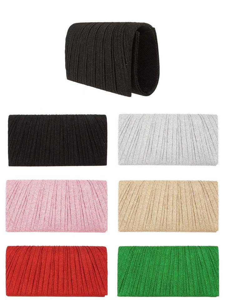 POCHETTE PLISSÉE MÉTALLIQUE BRITANNIQUE LA6137 pour la vente par anbfashion