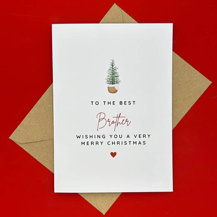 Brother Christmas Card for wholesale by Swale Studios