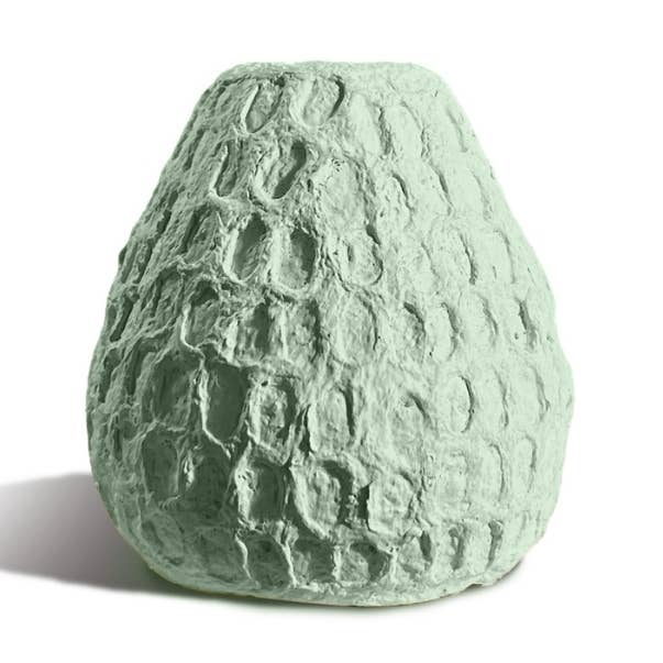 Cotton Stone Vase Petite Tear Leaf 10cm for wholesale by Matteurs