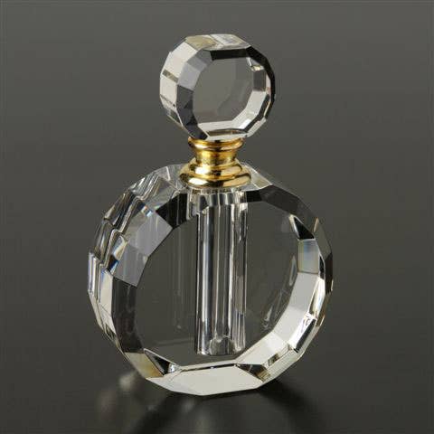 Badash - Wholesale Perfume/Eau de Toilette - Zoe Round Crystal Perfume Bottle H4"1