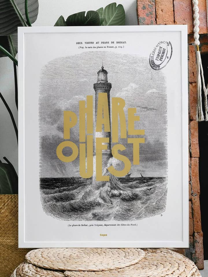 Westelijke Vuurtoren | Vintage En Minimalistische Poster voor wholesale door Studio Topo