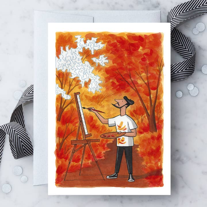 Autumn Masterpiece - Fall Greeting Card for wholesale by Design With Heart