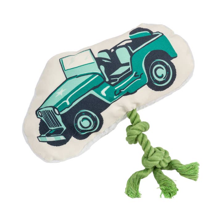Jojo Modern Pets - Wholesale Pet Plush Toy - Dog - Retro Army Jeep Plush Dog Chew Toy With Double Stitching
